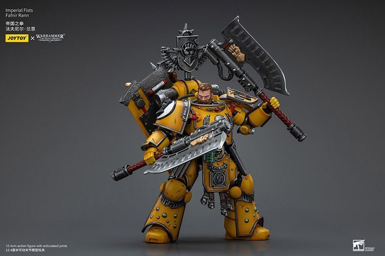 Фигурка из игры Warhammer 40k, Имперские Кулаки Фафнир Ранн, JOYTOY, подвижная, 12,4 см (WHR 0143)
