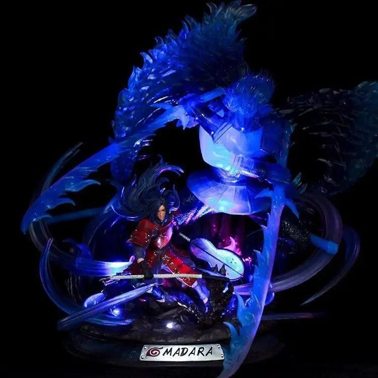 Аниме фигурка Naruto Наруто Uchiha Madara & Susanoo, Мадара Учиха и Сусаноо, с подсветкой, 36 см (NAR 0090)