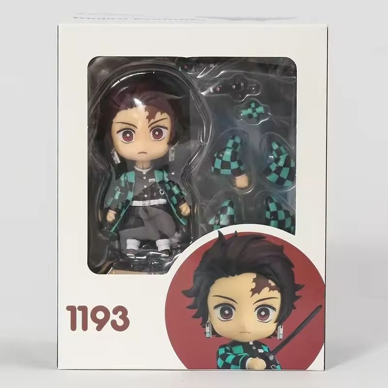 Аниме фигурка нендороид Demon Slayer Клинок рассекающий демонов Kamado Tanjirou, Танджиро, подвижная, 10 см (BDD 0117)