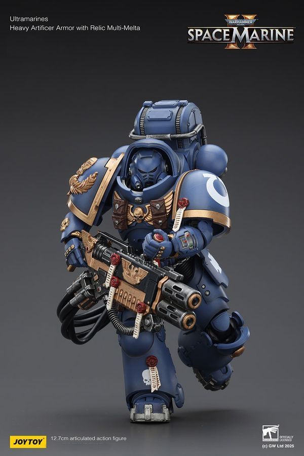 Фигурка из игры Warhammer 40k, Ультрамарин в Тяжелой реликвийной броне с мульти-мельтой, JOYTOY, подвижная, 12,7 см (WHR 0168)