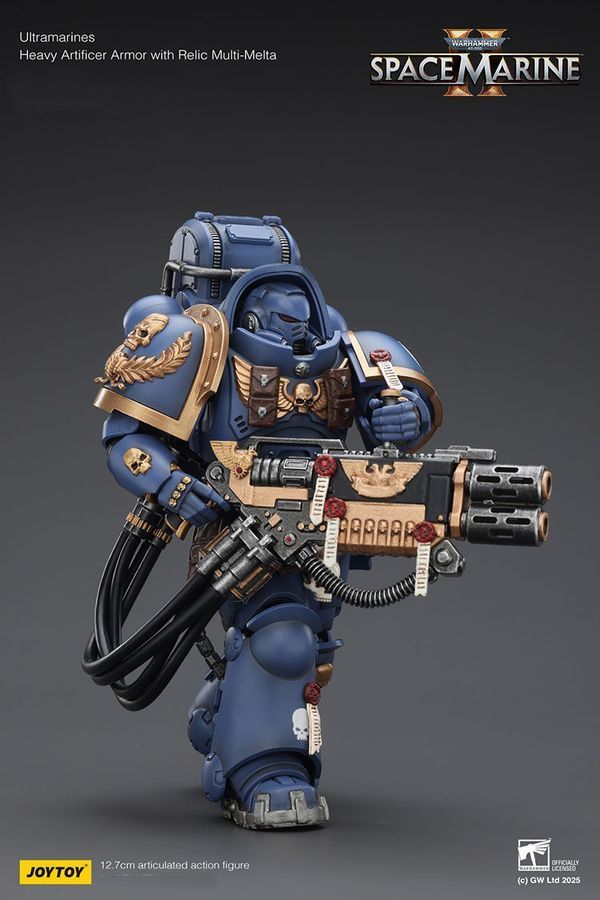 Фигурка из игры Warhammer 40k, Ультрамарин в Тяжелой реликвийной броне с мульти-мельтой, JOYTOY, подвижная, 12,7 см (WHR 0168)