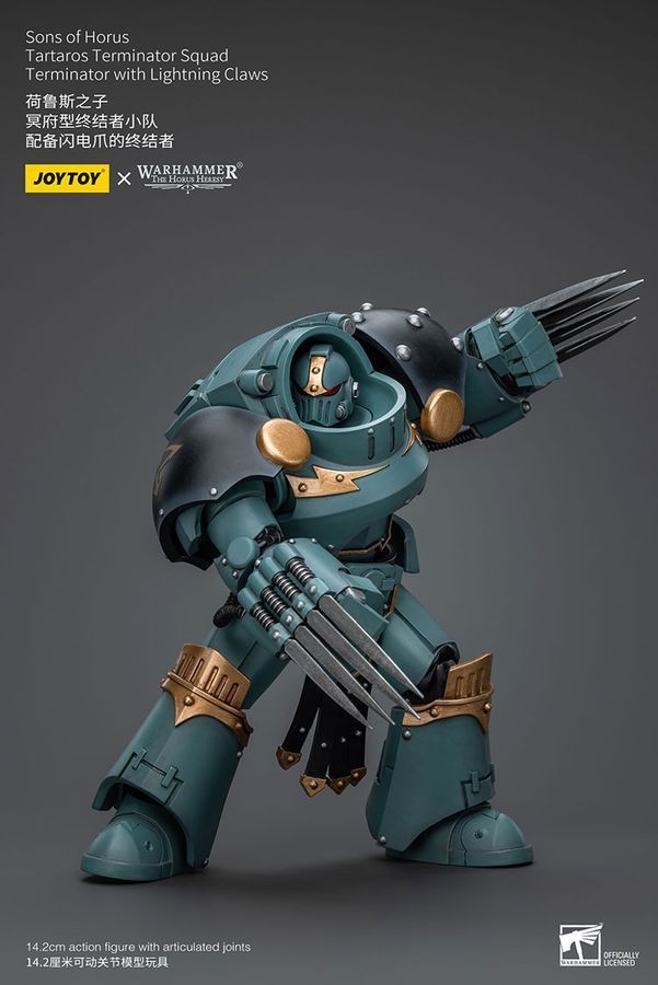Фігурка з гри Warhammer 40k, Сини Хоруса Термінатор з блискавичними кігтями, JOYTOY, рухома, 14,2 см (WHR 0082)