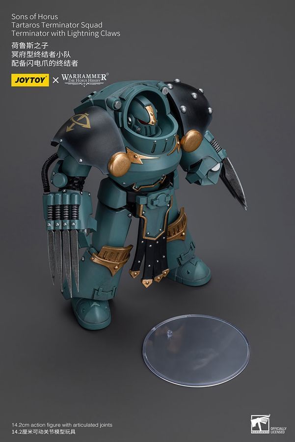 Фігурка з гри Warhammer 40k, Сини Хоруса Термінатор з блискавичними кігтями, JOYTOY, рухома, 14,2 см (WHR 0082)