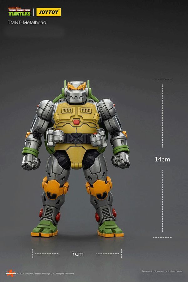 Фігурка Черепашки-Ніндзя JOYTOY Металлхед, рухома, 14 см (TMNT 0011)