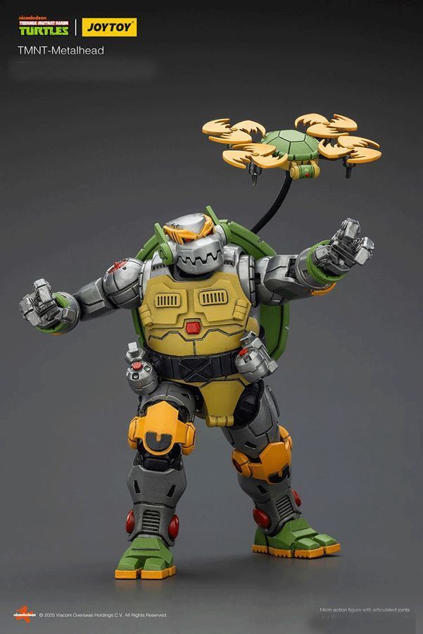 Фігурка Черепашки-Ніндзя JOYTOY Металлхед, рухома, 14 см (TMNT 0011)