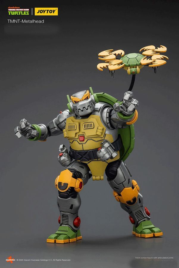 Фігурка Черепашки-Ніндзя JOYTOY Металлхед, рухома, 14 см (TMNT 0011)