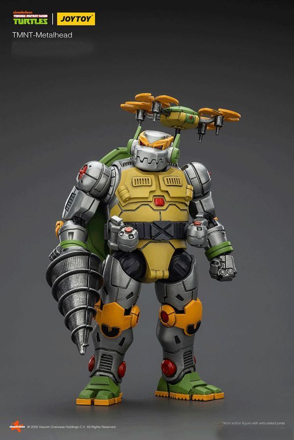 Фігурка Черепашки-Ніндзя JOYTOY Металлхед, рухома, 14 см (TMNT 0011)