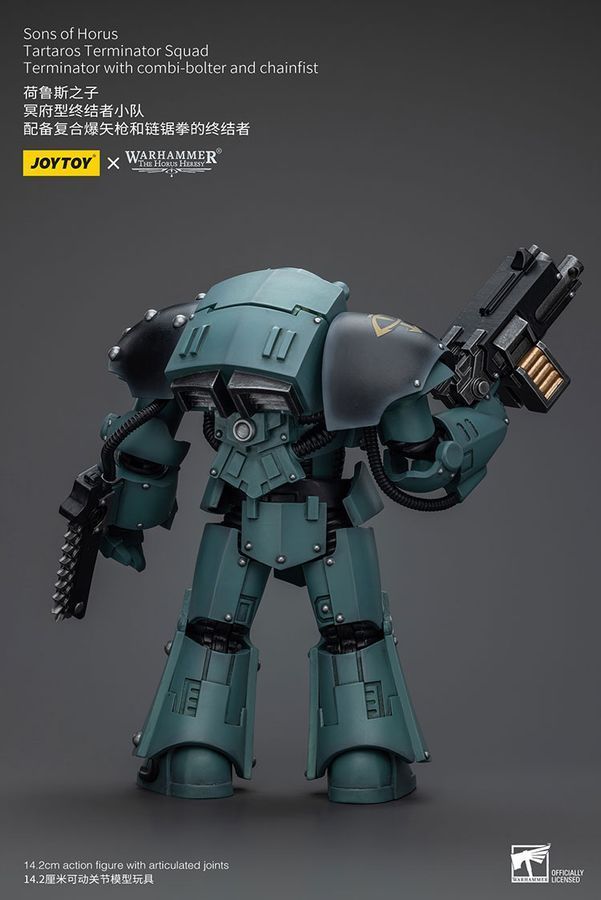 Фігурка з гри Warhammer 40k, Сини Хоруса Термінатор з комбіболтером та ланцюговим кулаком, JOYTOY, рухома, 14,2 см (WHR 0083)