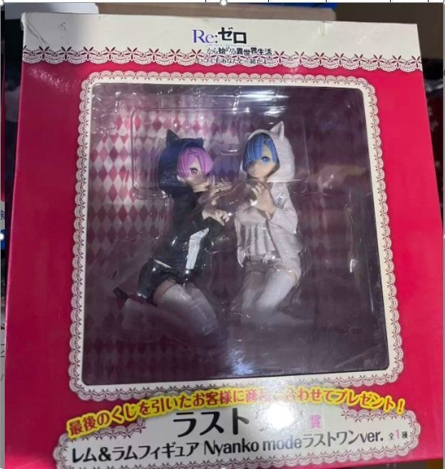 Аниме фигурки Re:Zero Жизнь с нуля Rem and Ram Рэм и Рам, 12 см ( NEKO 0002)