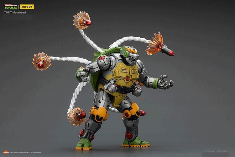 Фігурка Черепашки-Ніндзя JOYTOY Металлхед, рухома, 14 см (TMNT 0011)