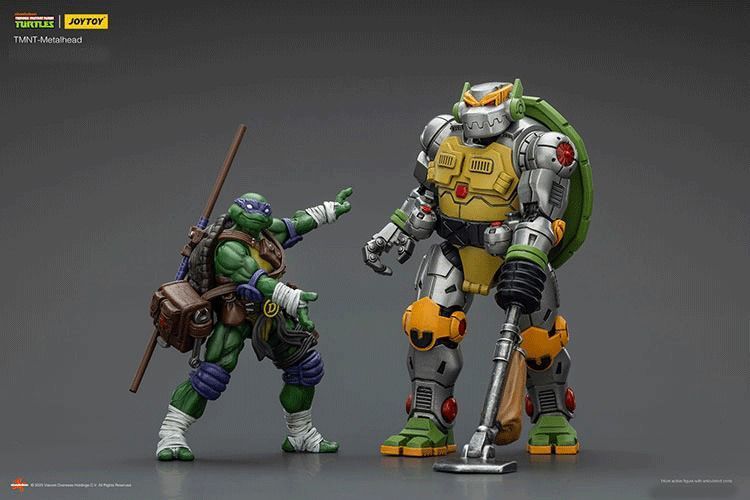 Фігурка Черепашки-Ніндзя JOYTOY Металлхед, рухома, 14 см (TMNT 0011)