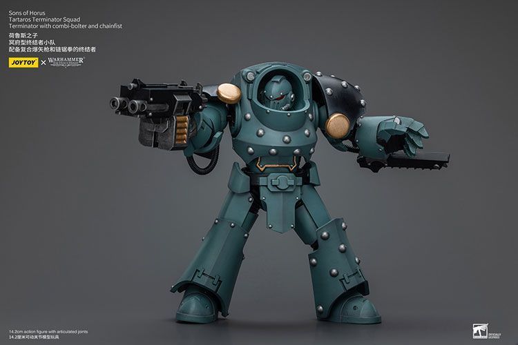 Фігурка з гри Warhammer 40k, Сини Хоруса Термінатор з комбіболтером та ланцюговим кулаком, JOYTOY, рухома, 14,2 см (WHR 0083)