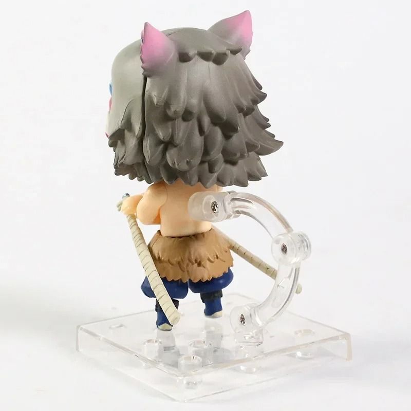 Аниме фигурка нендороид Клинок рассекающий демонов Demon Slayer Hashibira Inosuke, Иноске, подвижная, 10 см (BDD 0123)