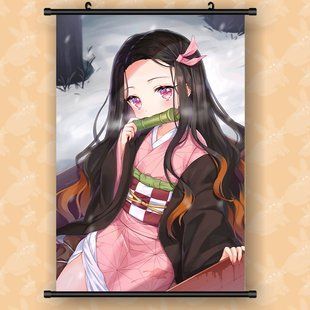 Гобелен аниме Demon Slayer, Клинок рассекающий демонов Незуко, 60х40 см (GABBDD 0027)