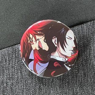 Значок аниме Темный Дворецкий Black Butler, диаметр 58 мм (ZNBLB 0006)