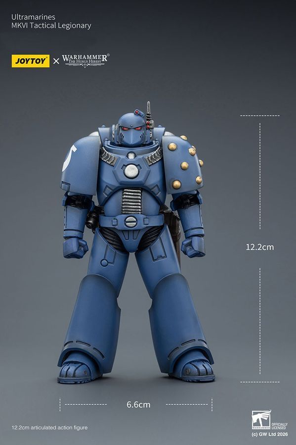 Фігурка з гри Warhammer 40k, Ультрамарини MKVI Тактичний легіонер, JOYTOY, рухома, 12,2 см (WHR 0170)