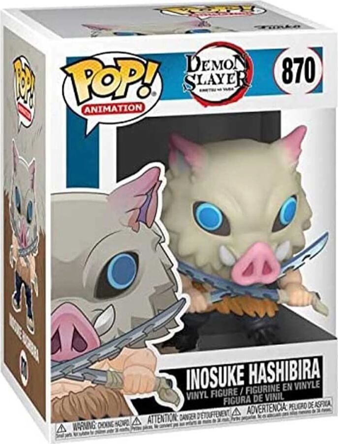 Фигурка Funko POP Фанко поп №870 Demon Slayer Клинок рассекающий демонов Hashibira Inosuke, Иноске, 10 см (BDD 0112)