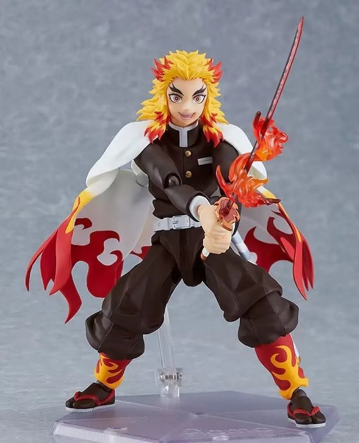 Рухлива аніме фігурка Demon Slayer Клинок розсікаючий демонів Rengoku Kyoujurou Ренгоку Кёдзюро, 14 см (BDD 0136)