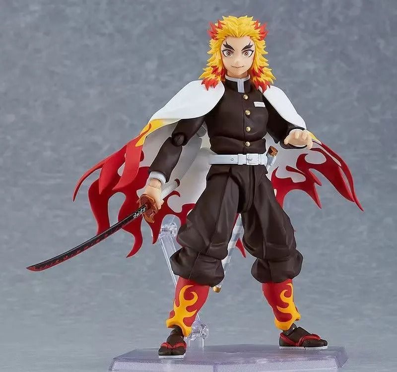 Рухлива аніме фігурка Demon Slayer Клинок розсікаючий демонів Rengoku Kyoujurou Ренгоку Кёдзюро, 14 см (BDD 0136)
