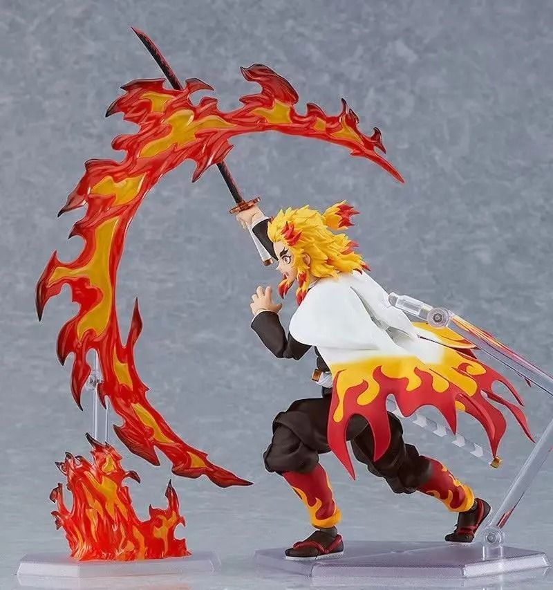Рухлива аніме фігурка Demon Slayer Клинок розсікаючий демонів Rengoku Kyoujurou Ренгоку Кёдзюро, 14 см (BDD 0136)