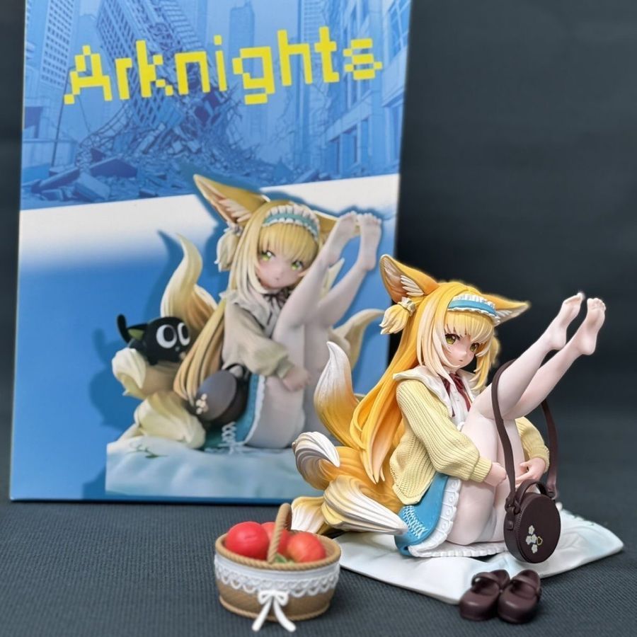 Аніме фігурка з котячими вушками з гри Arknights, Suzuran, Сузуран, 16 см (ARK 0003)