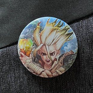 Значок аниме Доктор Стоун Dr. Stone, диаметр 58 мм (ZNDRS 0009)