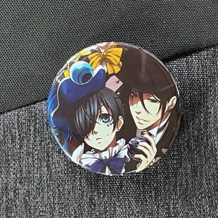 Значок аниме Темный Дворецкий Black Butler, диаметр 58 мм (ZNBLB 0007)
