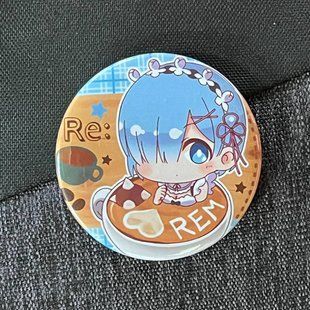 Значок аниме Жизнь с нуля Re:Zero, диаметр 58 мм (ZNRZR 0023)