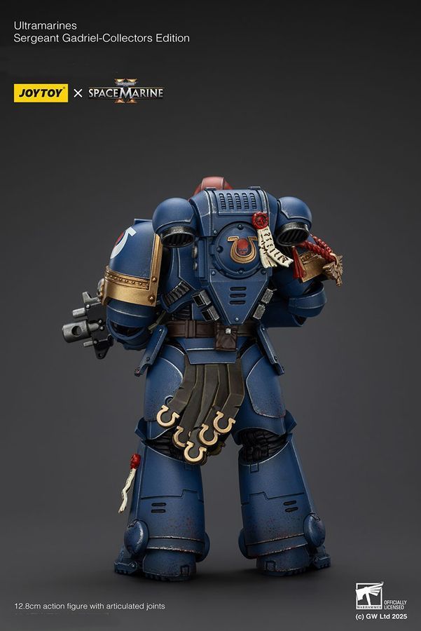 Фигурка из игры Warhammer 40k, Сержант Ультрамаринов Гадриэль &mdash; Коллекционное издание, JOYTOY, подвижная, с подсветкой, 12,8 см (WHR 0171)