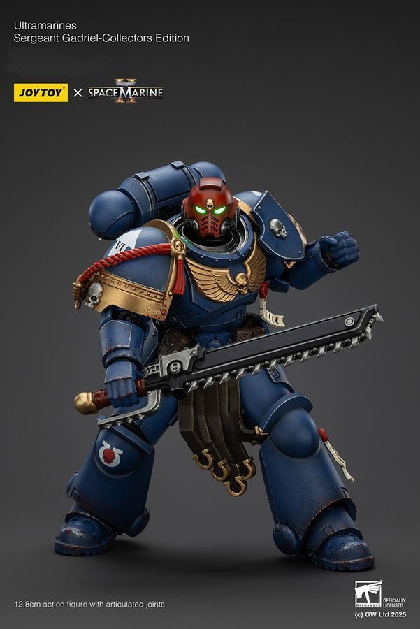 Фигурка из игры Warhammer 40k, Сержант Ультрамаринов Гадриэль &mdash; Коллекционное издание, JOYTOY, подвижная, с подсветкой, 12,8 см (WHR 0171)