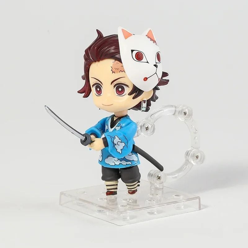 Аниме фигурка нендороид Demon Slayer Клинок рассекающий демонов Kamado Tanjirou, Танджиро, подвижная, 10 см (BDD 0125)