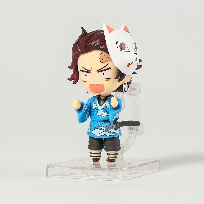 Аниме фигурка нендороид Demon Slayer Клинок рассекающий демонов Kamado Tanjirou, Танджиро, подвижная, 10 см (BDD 0125)