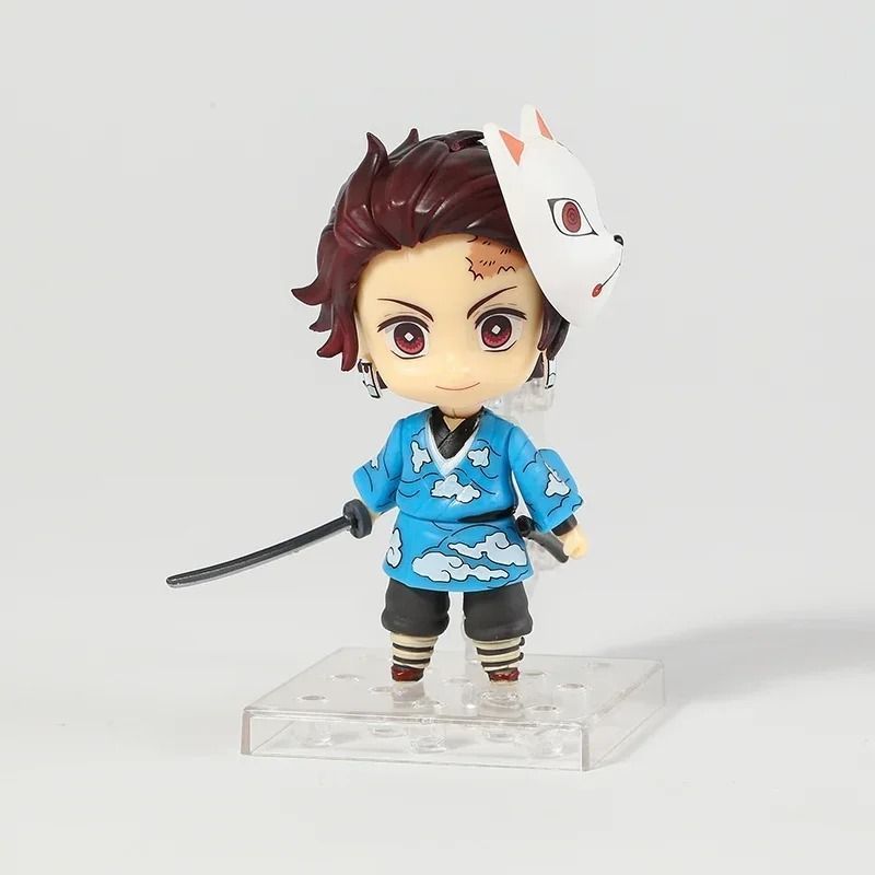 Аниме фигурка нендороид Demon Slayer Клинок рассекающий демонов Kamado Tanjirou, Танджиро, подвижная, 10 см (BDD 0125)