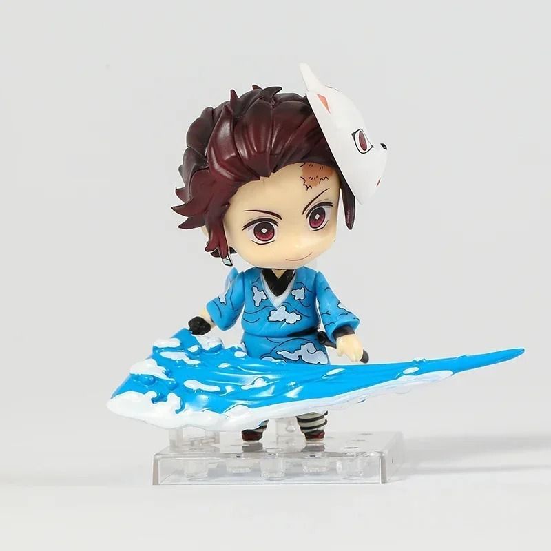 Аниме фигурка нендороид Demon Slayer Клинок рассекающий демонов Kamado Tanjirou, Танджиро, подвижная, 10 см (BDD 0125)