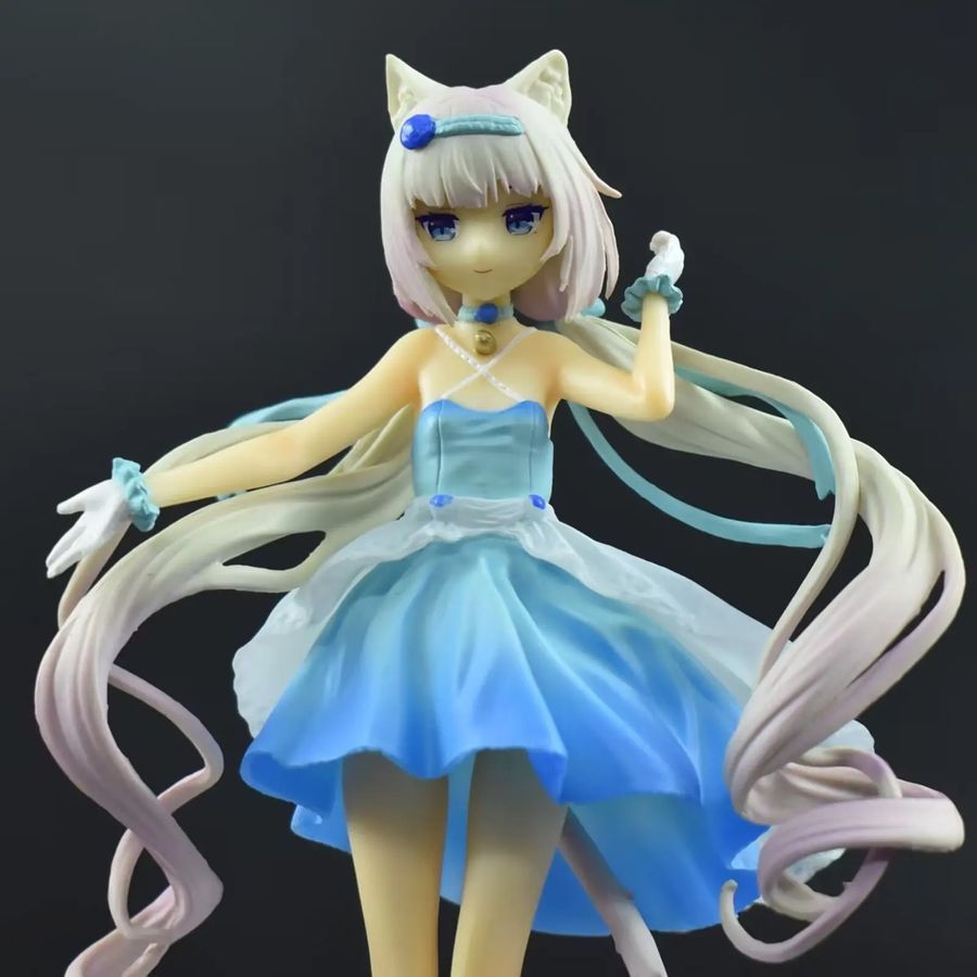 Аніме фігурка Nekopara, Некопара Котячий рай Vanilla, Ванілла в блакитній сукні, 18 см (NEKO 0020)