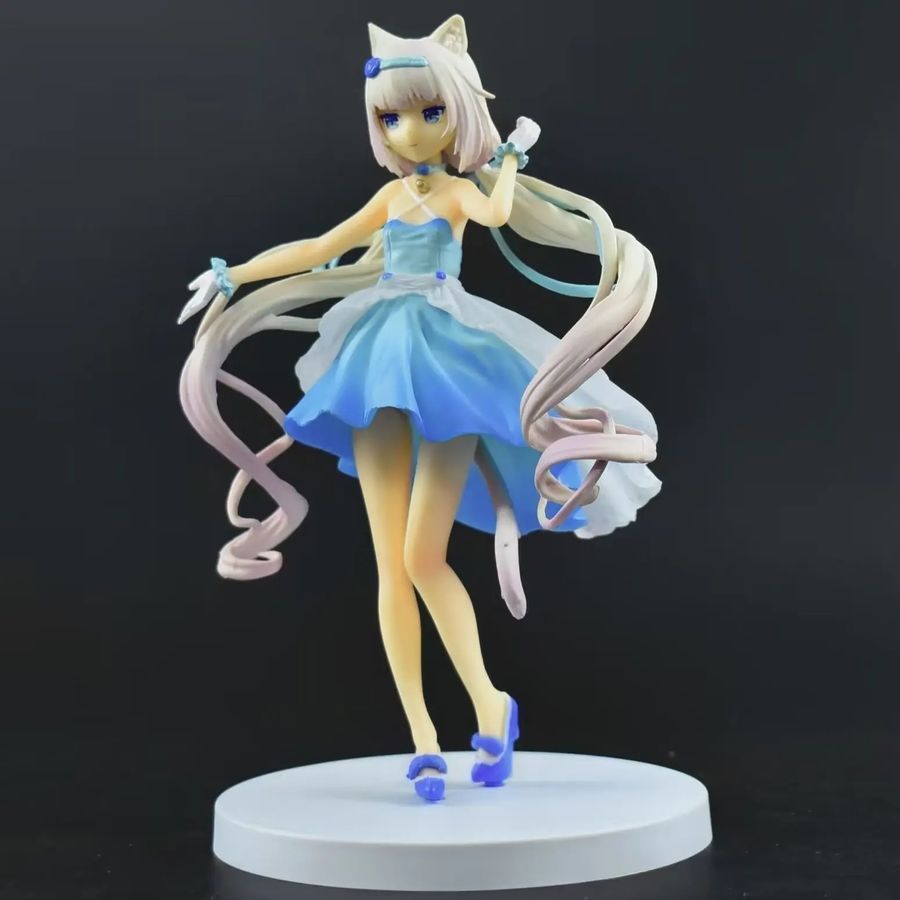 Аніме фігурка Nekopara, Некопара Котячий рай Vanilla, Ванілла в блакитній сукні, 18 см (NEKO 0020)
