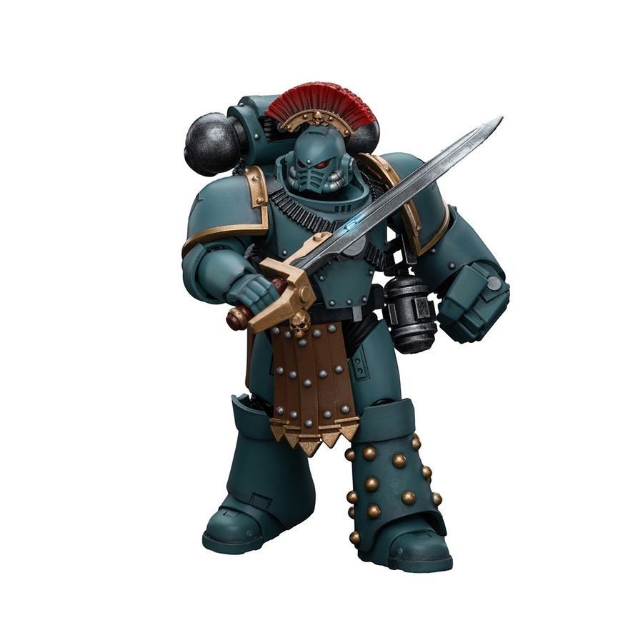 Фігурка з гри Warhammer 40k, Сини Хоруса Сержант із Силовим Кулаком, JOYTOY, рухома, 12 см (WHR 0085)
