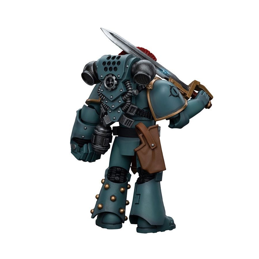 Фігурка з гри Warhammer 40k, Сини Хоруса Сержант із Силовим Кулаком, JOYTOY, рухома, 12 см (WHR 0085)