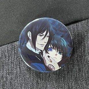 Значок аниме Темный Дворецкий Black Butler, диаметр 58 мм (ZNBLB 0008)