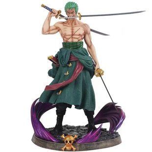 Аніме фігурка Ван Піс, One Piece Ророноа Зоро, тримечевий стиль, 37 см (OP 0092)
