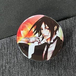 Значок аниме Темный Дворецкий Black Butler, диаметр 58 мм (ZNBLB 0009)