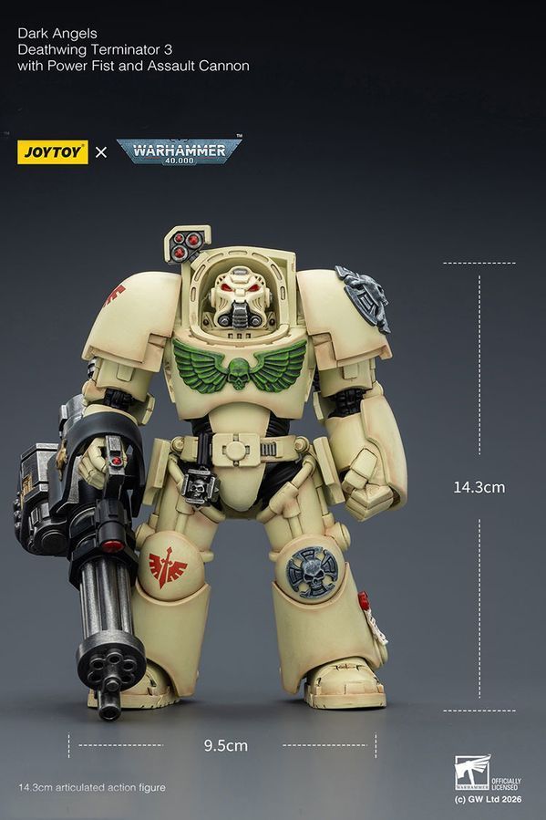 Фигурка из игры Warhammer 40k, Терминатор Темных Ангелов с мультимельтой, JOYTOY, подвижная, 14,3 см (WHR 0192)