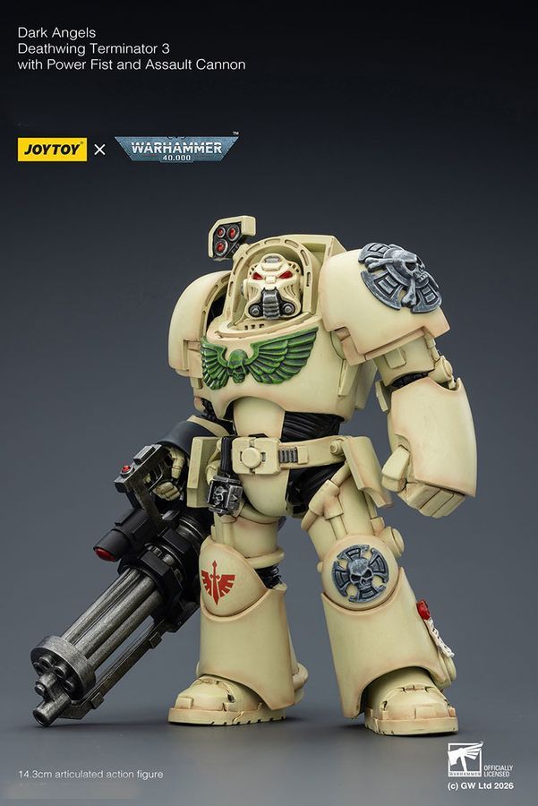Фигурка из игры Warhammer 40k, Терминатор Темных Ангелов с мультимельтой, JOYTOY, подвижная, 14,3 см (WHR 0192)