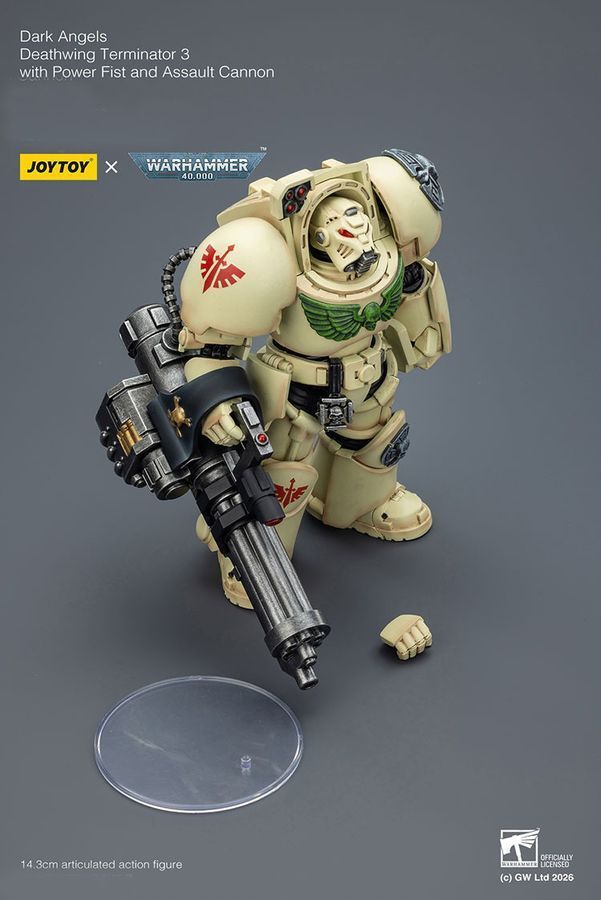 Фигурка из игры Warhammer 40k, Терминатор Темных Ангелов с мультимельтой, JOYTOY, подвижная, 14,3 см (WHR 0192)