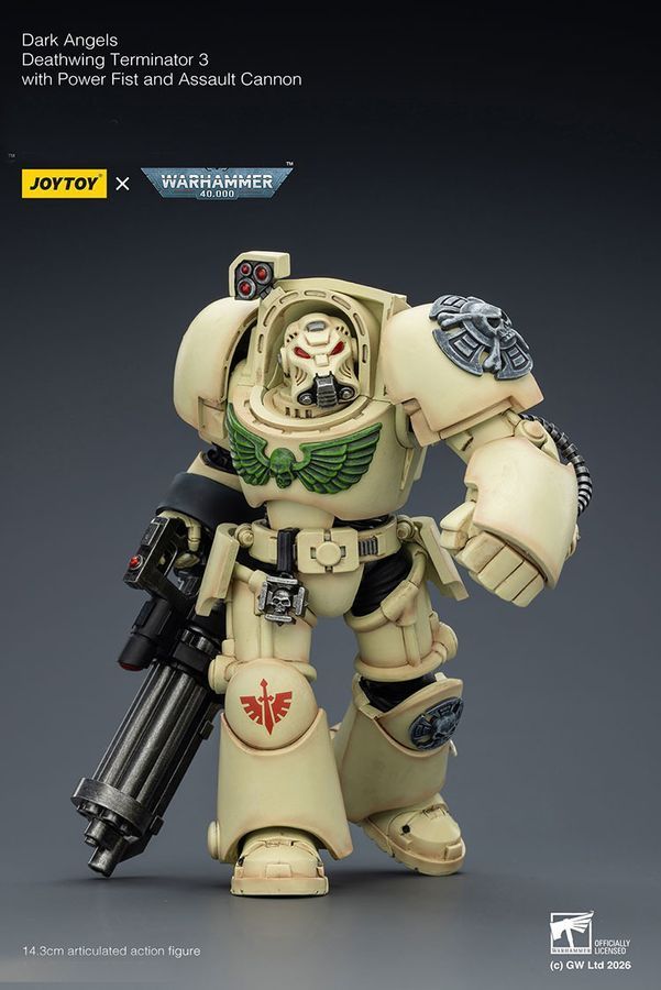 Фигурка из игры Warhammer 40k, Терминатор Темных Ангелов с мультимельтой, JOYTOY, подвижная, 14,3 см (WHR 0192)