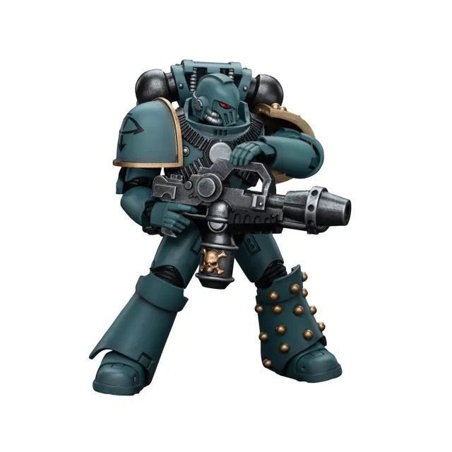 Фігурка з гри Warhammer 40k, Сини Хоруса Легіонер з вогнеметом, JOYTOY, рухома, 12 см (WHR 0087)