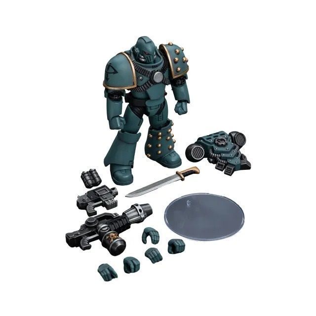 Фігурка з гри Warhammer 40k, Сини Хоруса Легіонер з вогнеметом, JOYTOY, рухома, 12 см (WHR 0087)