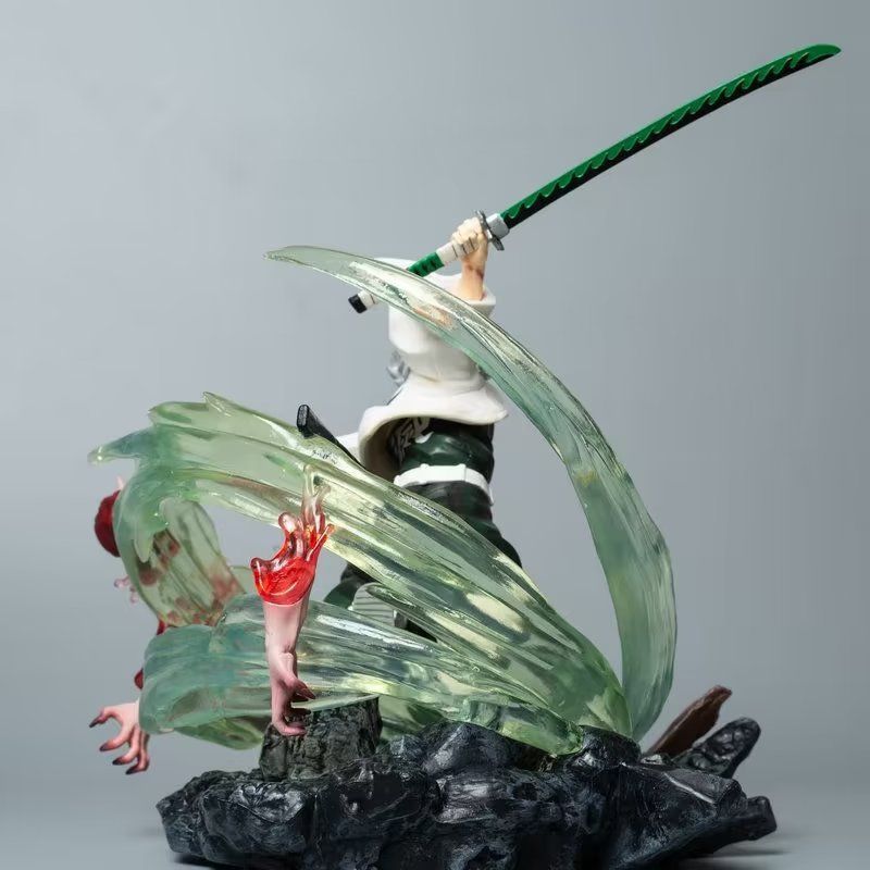 Аніме фігурка Demon Slayer Клинок розсікаючий демонів Shinazugawa Sanemi, Санемі Шинадзугава, з підсвічуванням, 23 см (BDD 0103)