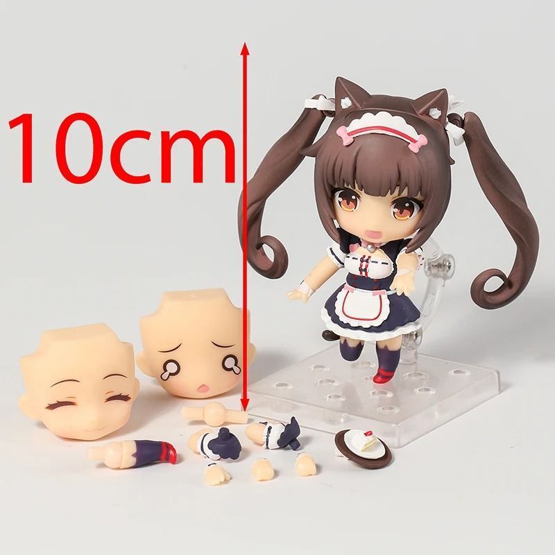 Аниме фигурка нендороид Nekopara, Некопара Кошачий рай Chocola Чокола, подвижная, 10 см (NEKO 0022)