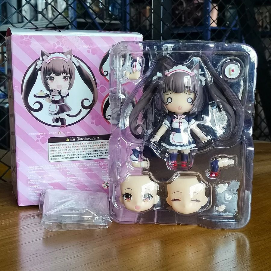 Аниме фигурка нендороид Nekopara, Некопара Кошачий рай Chocola Чокола, подвижная, 10 см (NEKO 0022)